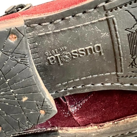 Bussola Sevilla Buckle Bootie Cabernet Red Suede Leather Size 37 or 6.5 - Picture 6 of 12